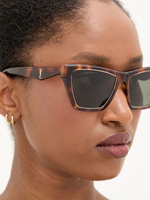 Saint Laurent okulary przeciwsłoneczne damskie kolor brązowy SL M103