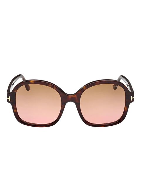 TOM FORD Eyewear oversize-frame sunglasses - Brown - zdjęcie produktu nr 1