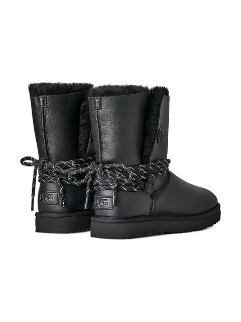 UGG śniegowce skórzane Bailey Tie Lthr kolor czarny 1176090.BLK
