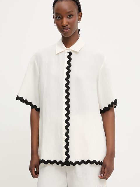 HUGO koszula damska z dodatkiem lnu Camule-1 - zdjęcie produktu nr 1