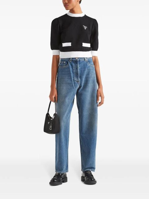 Prada high-rise straight-leg jeans - Blue - zdjęcie produktu nr 2