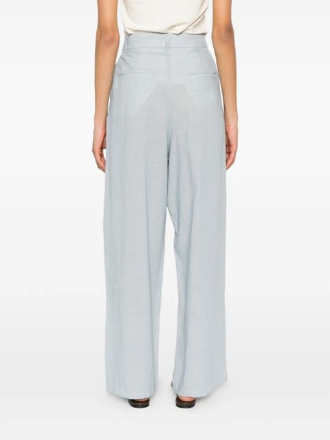 Eleh pleated wide-leg trousers - Blue