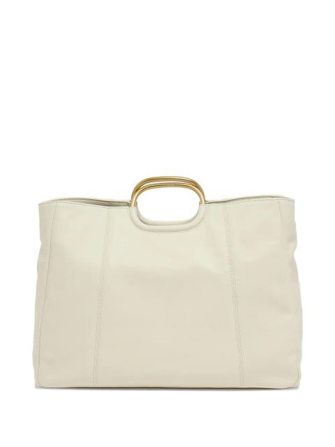 TWINSET metal-handle leather tote bag - Neutrals