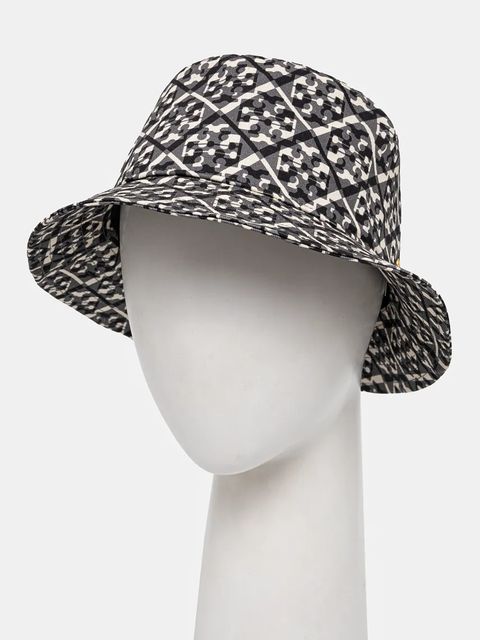 Tory Burch kapelusz bawełniany Prismatic T Monogram kolor szary bawełniany 162760 - zdjęcie produktu nr 1