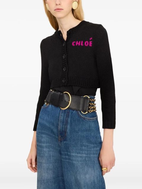 Chloé button knitted cardigan - Black