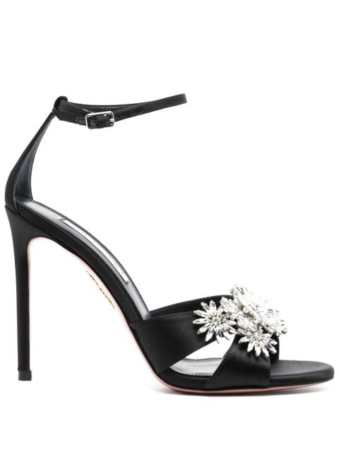 Aquazzura Margarita 110mm crystal-embellished sandals - Black - zdjęcie produktu nr 1