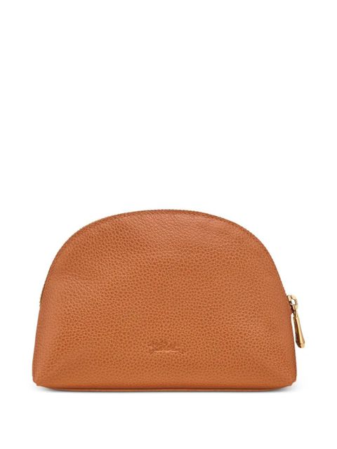 Longchamp Le Foulonné grained-leather pouch - Orange - zdjęcie produktu nr 2