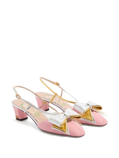 Valentino Garavani Bowow slingback pumps - Pink - zdjęcie produktu nr 2