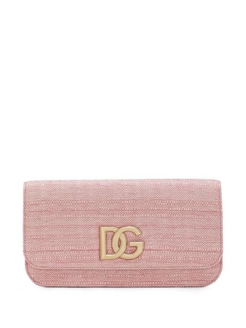 Dolce & Gabbana 3.5 logo-plaque clutch bag - Pink - zdjęcie produktu nr 1