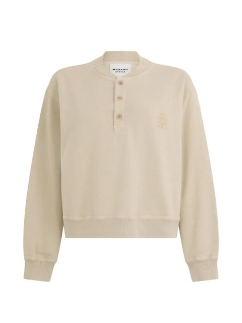 MARANT ÉTOILE embroidered-logo sweatshirt - Neutrals - zdjęcie produktu nr 1