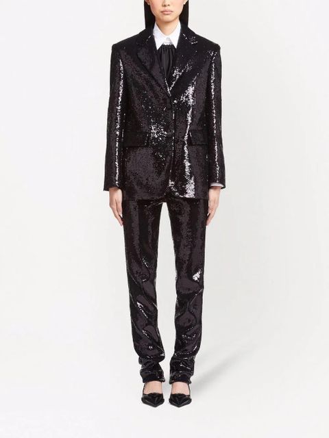 Prada sequin-embellished blazer - Black