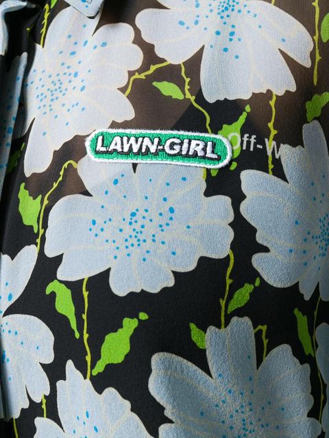 Off-White cropped shirt - Multicolour