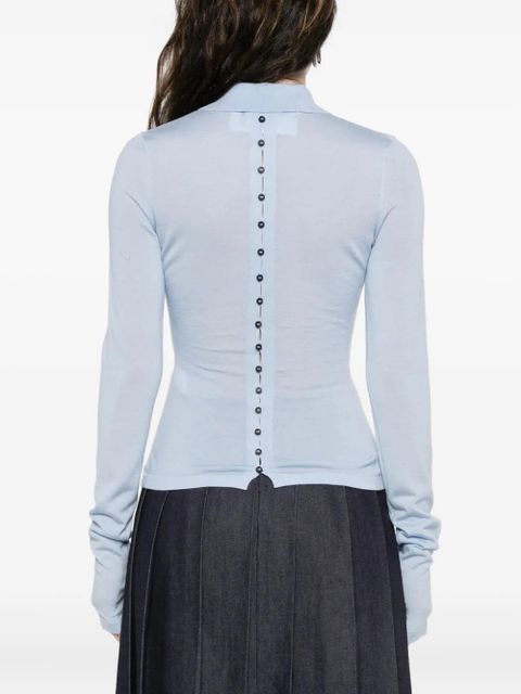 Jacquemus merino-wool polo shirt - Blue