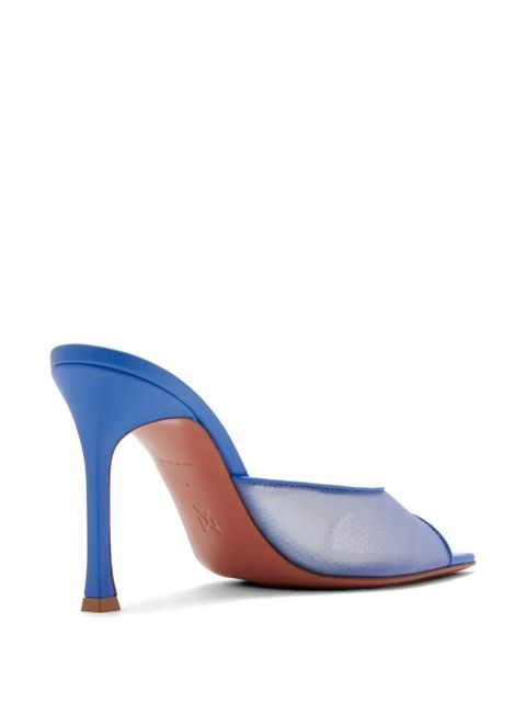 Amina Muaddi 95mm Alexa heeled mules - White