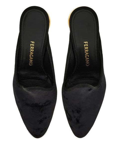 Ferragamo 70mm leather mules - Black