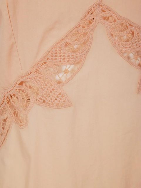 TWINSET broderie-anglaise halterneck maxi dress - Neutrals