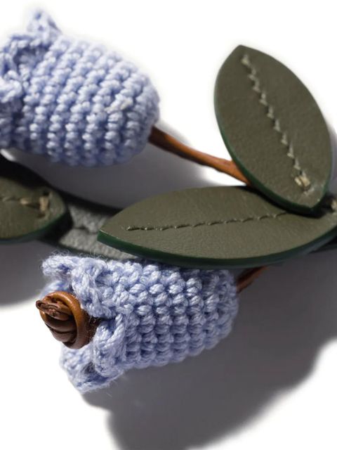 Miu Miu trick leather keyring - Green - zdjęcie produktu nr 2