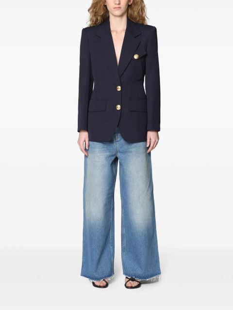 Alexander McQueen Military single-breasted blazer - Blue