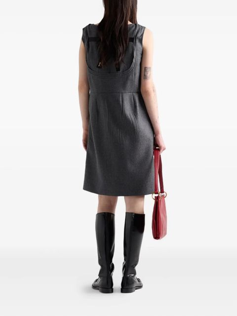 Prada boat-neck ribbon dress - Grey