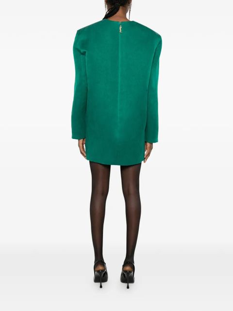 Saint Laurent long-sleeve mini dress - Green