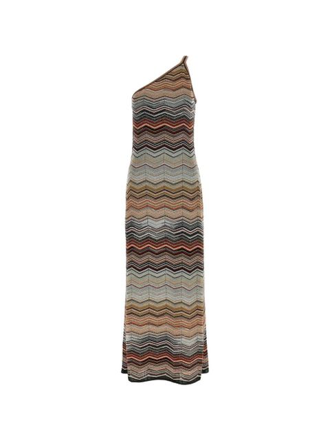 Missoni sequin chevron one-shoulder dress - Neutrals - zdjęcie produktu nr 1