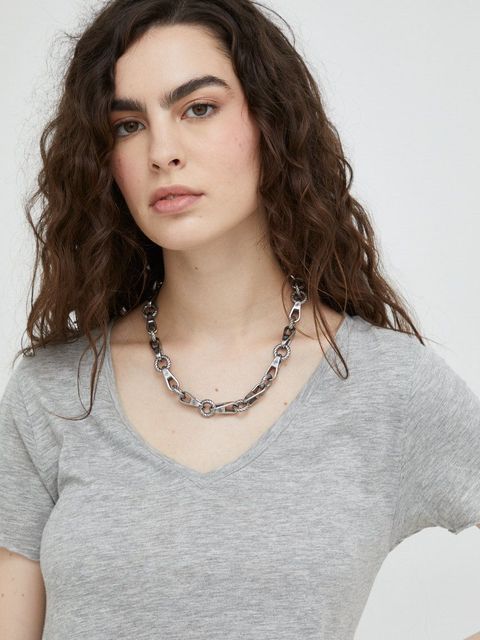 American Vintage t-shirt damski kolor szary