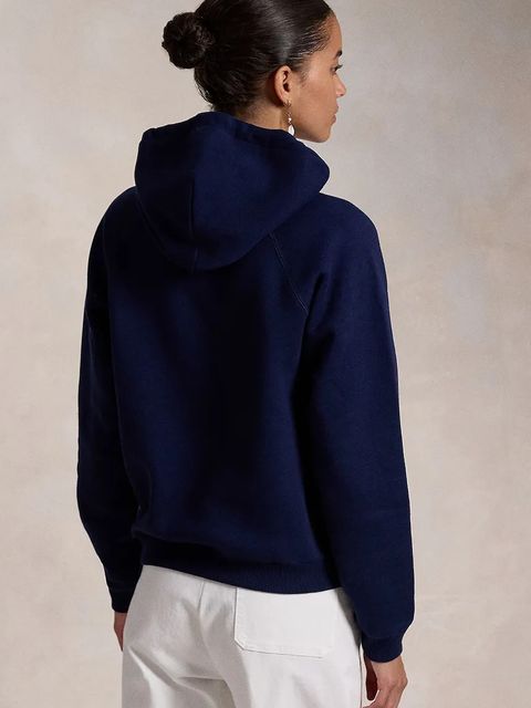 Polo Ralph Lauren bluza damska kolor granatowy z kapturem gładka 211943007 - zdjęcie produktu nr 2