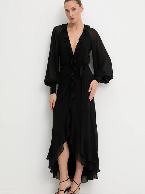 Bardot sukienka kolor czarny maxi rozkloszowana 59944DB - zdjęcie produktu nr 2