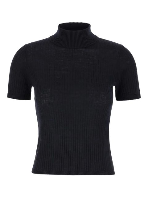 Max Mara ribbed turtleneck T-shirt - Blue - zdjęcie produktu nr 1