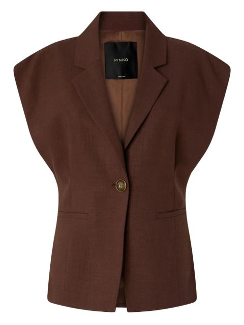 PINKO single-breasted sleeveless gilet - Brown - zdjęcie produktu nr 1
