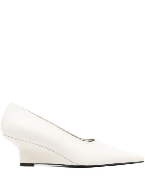 TOTEME 55mm Sharp nappa wedge pumps - White - zdjęcie produktu nr 1