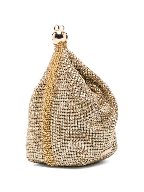 Cult Gaia Rue crystal-embellished clutch bag - Gold