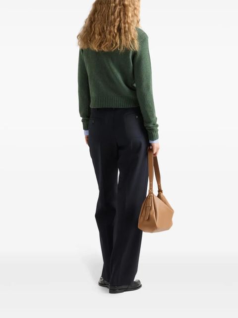 Prada ribbed Re-Cashmere sweater - Green