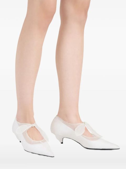 Proenza Schouler Slash organza pumps - White