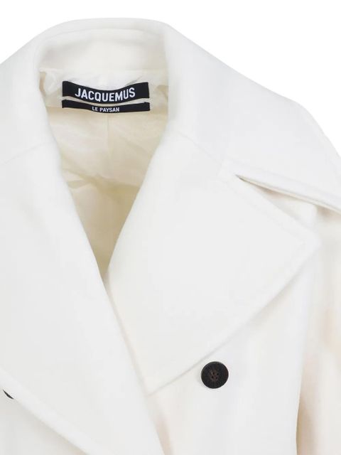 Jacquemus double-breasted coat - White