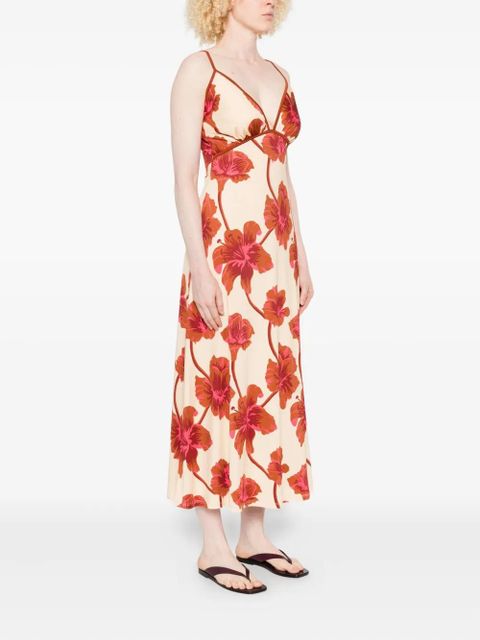 Johanna Ortiz Sendero de Astromelias midi dress - Neutrals