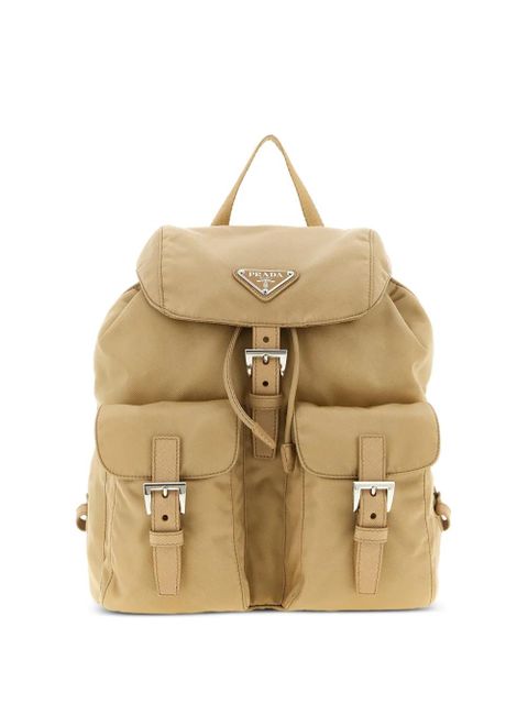 Prada small triangle buckle backpack - Neutrals - zdjęcie produktu nr 1