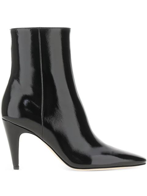Gianvito Rossi 80mm patent leather stiletto boots - Black - zdjęcie produktu nr 1