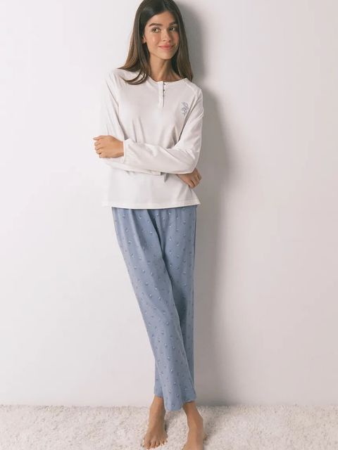 women'secret piżama bawełniana damska kolor beżowy bawełniana 3592465 - zdjęcie produktu nr 1