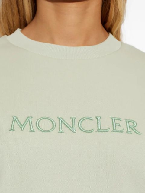 Moncler logo-embroidered sweatshirt - Neutrals