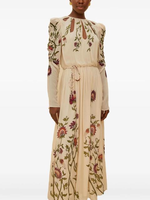 FARM Rio cut-out floral maxi dress - Neutrals - zdjęcie produktu nr 1
