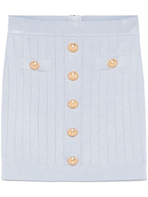 Balmain Coin-buttons detailed mini skirt - Blue - zdjęcie produktu nr 1