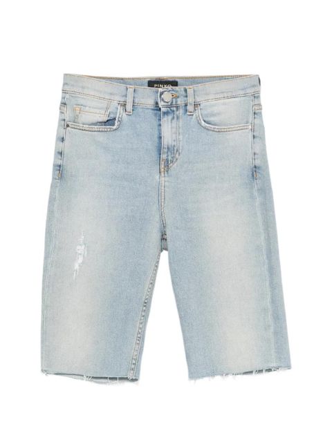PINKO distressed raw-cut shorts - Blue - zdjęcie produktu nr 1