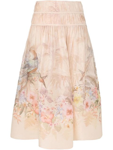ZIMMERMANN Illuminate midi skirt - Neutrals - zdjęcie produktu nr 1