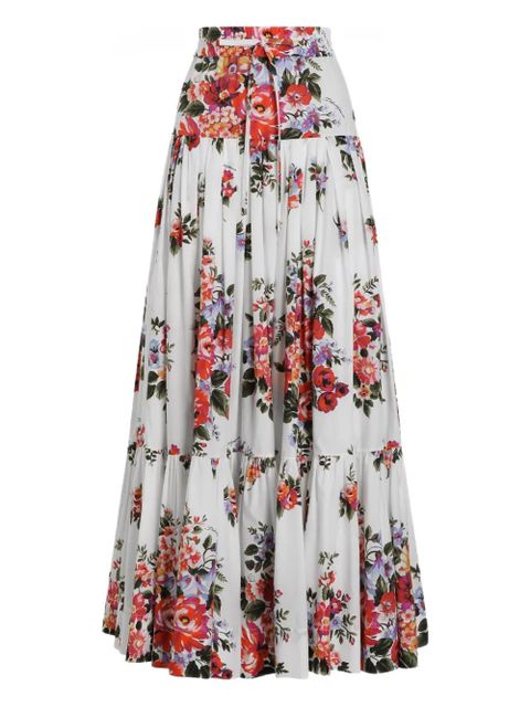 Dolce & Gabbana floral drawstring skirt - White - zdjęcie produktu nr 1