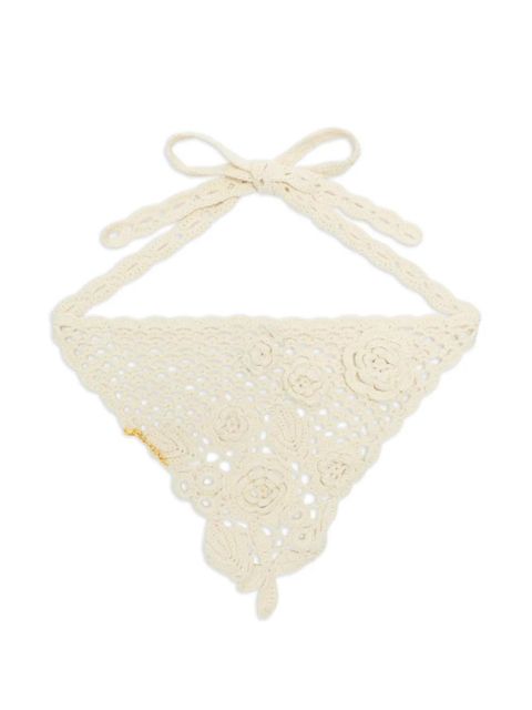 GANNI floral crochet headband - Neutrals - zdjęcie produktu nr 1