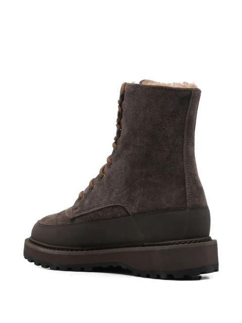 Le Monde Beryl 35mm Dolomite lace-up shearling boots - Brown - zdjęcie produktu nr 2