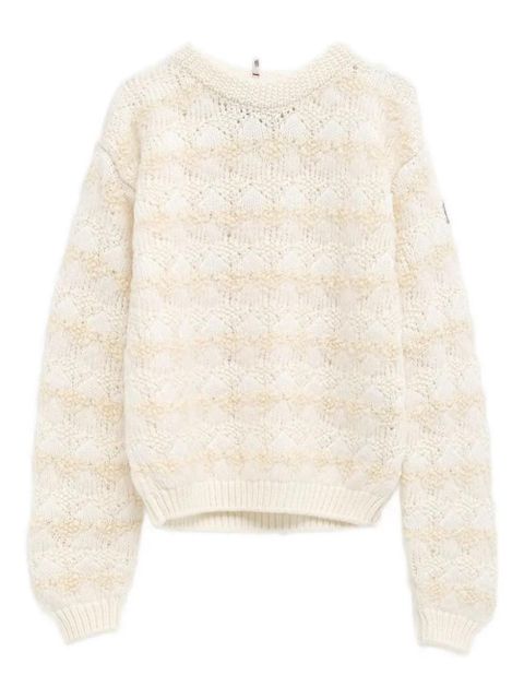 Moncler Grenoble striped sweater - Neutrals - zdjęcie produktu nr 1