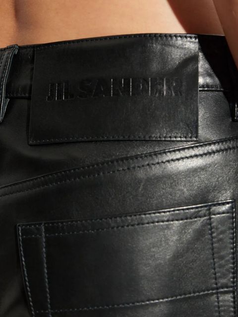 Jil Sander leather trousers - Black - zdjęcie produktu nr 2