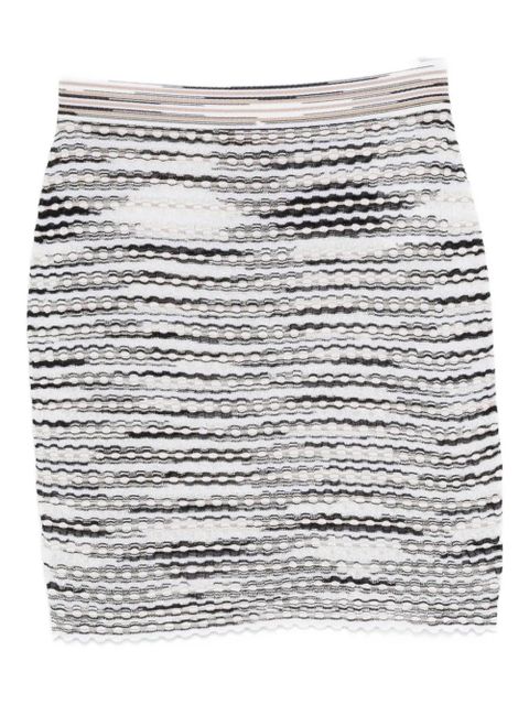 Missoni striped ribbed skirt - White